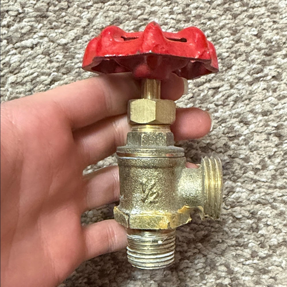 Red and Brass Valve